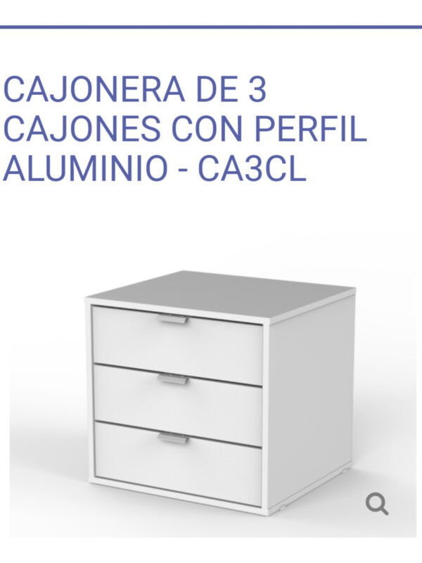 Cajonera P- Interior Placard 3 Cajones Corred. Metal. Ca3cl