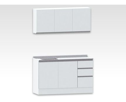 Combo Cocina Bajo Mesada + Alacena 1.20 Mts. Perfil J