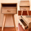 Mesa De Luz 1 Cajon- Estante Con Patas 70- 40-40- Cod. 558