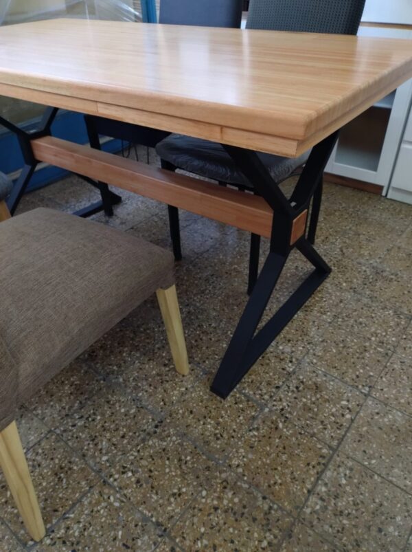 Mesa Cocina Comedor Lustrada Paraiso Base De Caño Cruz 1.60