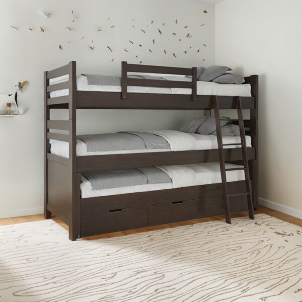 Cucheta Triple Con Cajonera Pino Lustrado Cod. 214 Pacifico