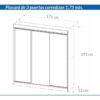 D_941282-MLA86039157489_062025-F.jpg Placard Ropero 3 Puertas Corredizas 1.75- 1.93- 0.52 Dpc 175