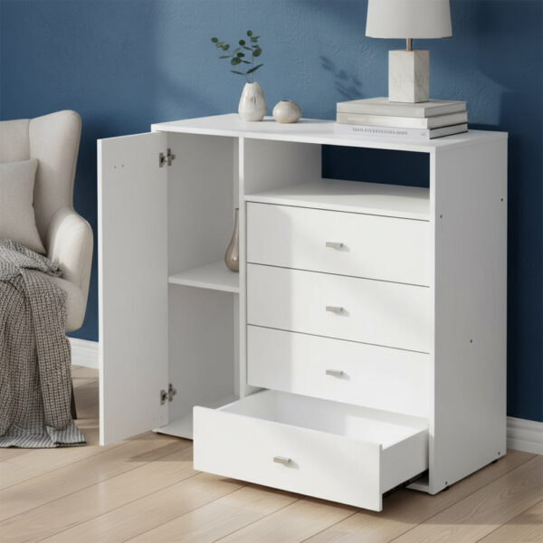 D_942957-MLA93657711256_102025-F.jpg Cómoda Milenial Cajonera Chifonier Mosconi Blanco 56804 Color 56804 - Blanco