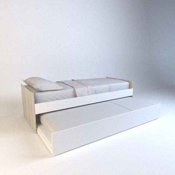 Cama 1 Plaza 0.80 Mts. Con Marinera. Melamina. Dolfin