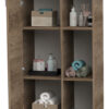 Mueble Organizador Alto Para Baño Con 9 Estantes Roble Nebraska Gris