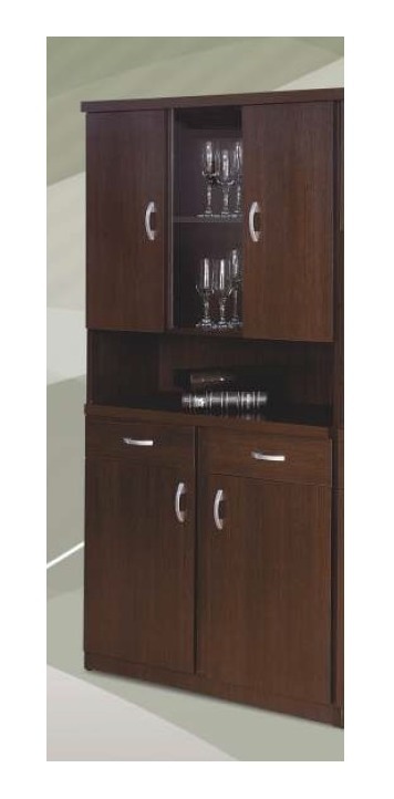 Modulo Cristalero Living Comedor- Melamina. 0.90 Mt Cod. 403