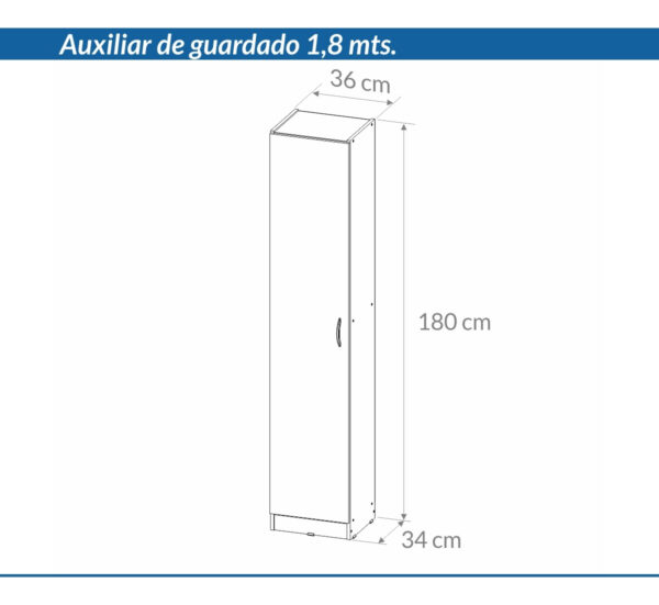 Despensero Organizador Con Estantes- 180 X 36 X 34--cdm 362