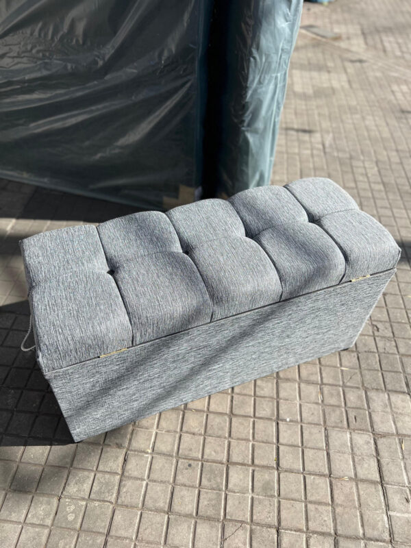 Baul Pie De Cama- Tapizado En Chenille- 100 Cm