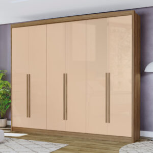 Ropero 6 Puertas De Abrir. Manijas De Madera 6 Cajones N 566