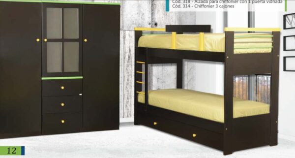 Cucheta Superpuesta Lucia Con Carro. Mdf Laqueado Cod. 306