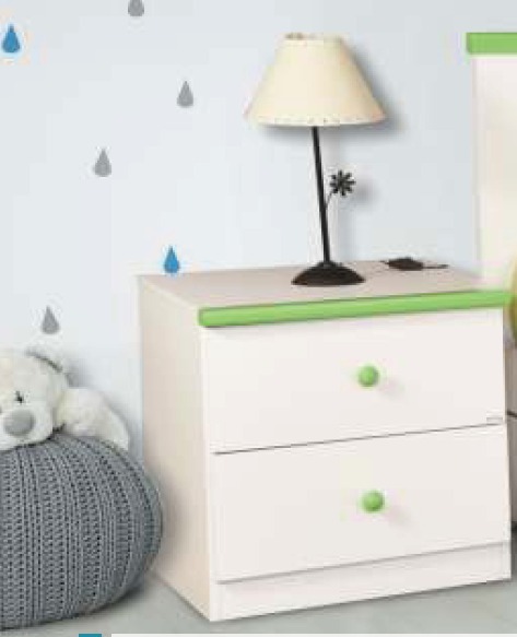 Cama 1 Plaza Lucia Con Carro- Mesa D Luz. Mdf Laqueado