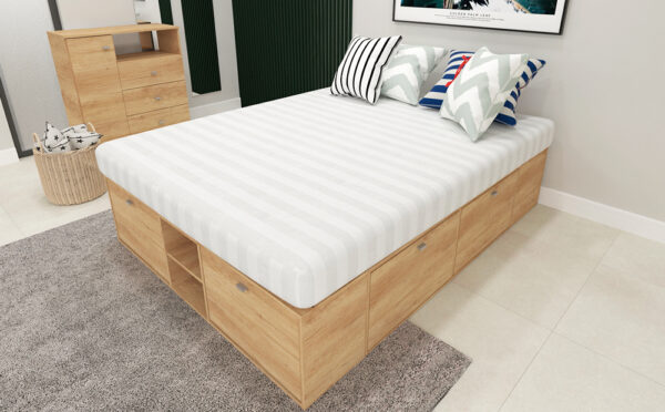 Base Box 2 Plazas 1.40 X 1.90- 4 Caj. Bauleras- 2 Zapateros