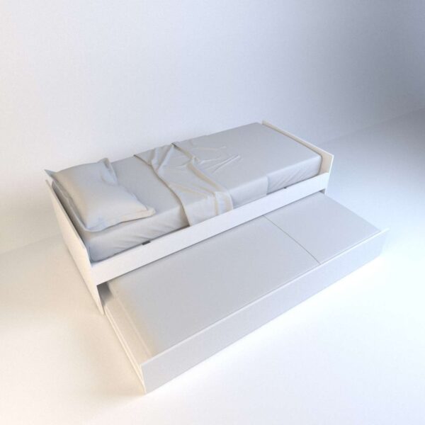 Cama 1 Plaza 0.80 Mts. Con Marinera. Melamina. Dolfin