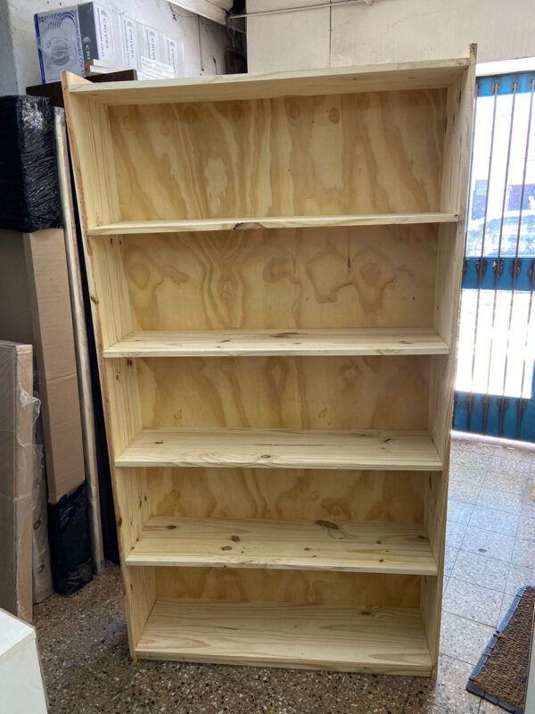 Estanteria Biblioteca Pino Macizo- 5 Estantes 180 X 100 X 25