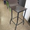 Taburete Banqueta Alta- Asiento Y Respaldo De Madera. Bari