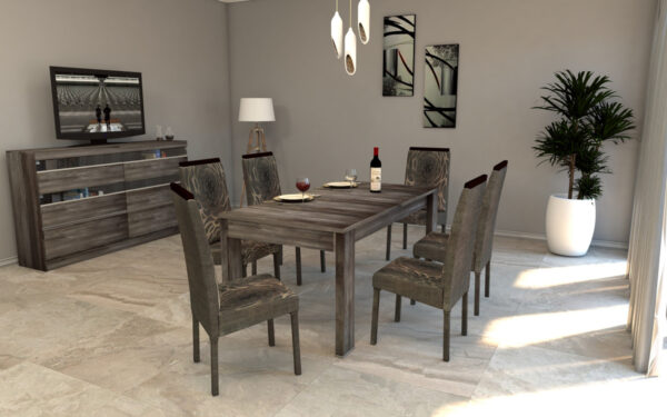 Mesa Cocina Comedor Capri 140 A 1.85 X 90- Patas Melamina