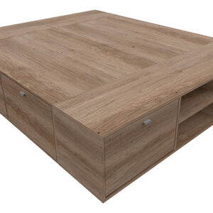 Base Box P- Sommier 140 O 160 X 200 4 Cajones- 2 Zapateros P