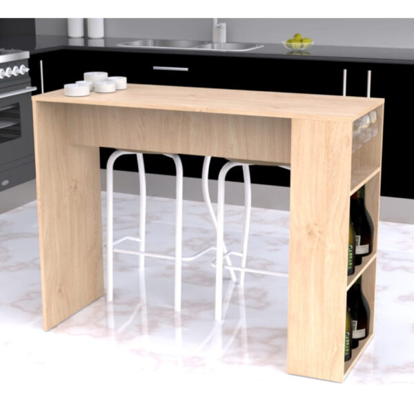 D_960419-MLA79890301752_102024-F.jpg Mesa Barra Tipo Desayunador Con Estantes 120 X 91 X 44 Dec12