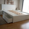 Cama Base Box Para Sommier- 140 X 190- 4 Cajones 2 Puertas P