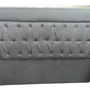 Respaldo P- Sommier Tapizado Capitone 160 X 120- Color Gris