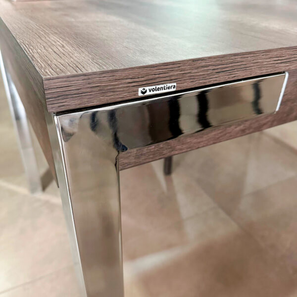 Mesa Cocina Comedor Extensible 140 A 185 X 0.90. B. Cromado