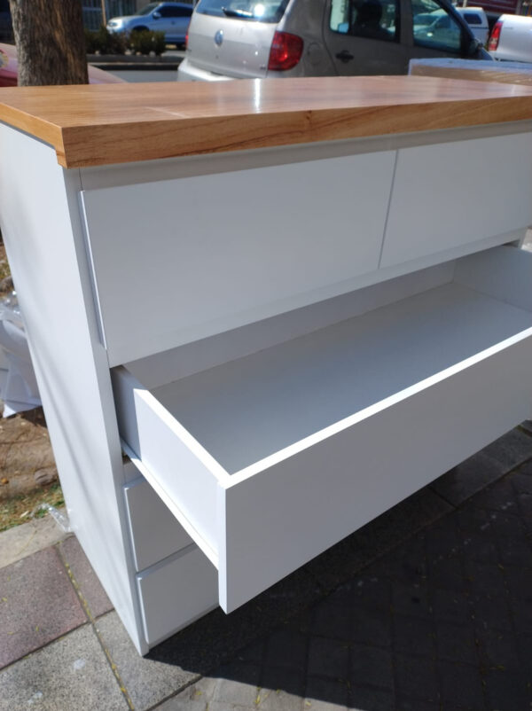 Comoda Chiffonier Cajonera- 5 Cajones- Laqueado Tapa Paraiso