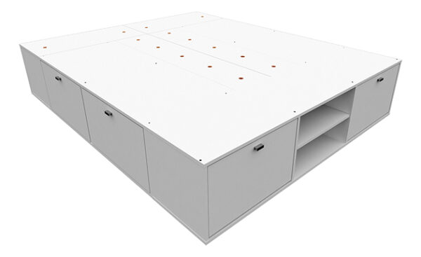 D_962564-MLA79588535611_092024-F.jpg Base Box P- Sommier 140 O 160 X 200 4 Cajones- 2 Zapateros P