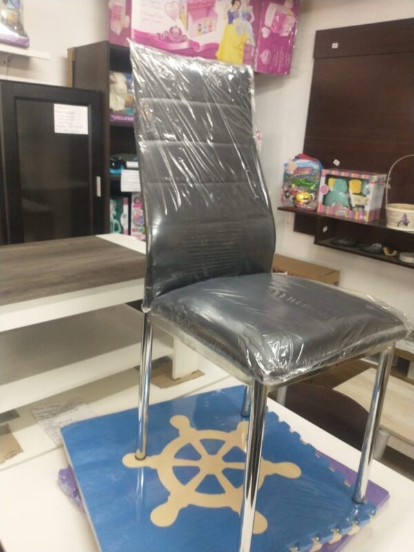 Juego Cocina Comedor Mesa 1.40 + 6 Sillas Cromada Capri Co4