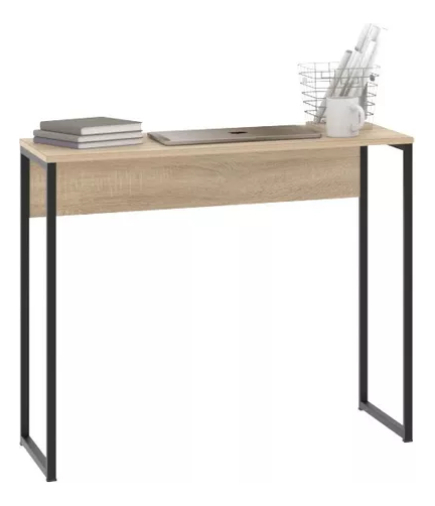 D_963255-MLA95645903678_102025-F.jpg Escritorio Para Oficina Escritorios Moderno Niños Adultos Madera Melamina 85cm Compacto Roble Kendal Marco Negro Home Office Esm086 Dielfe Roble Kendal / Negro