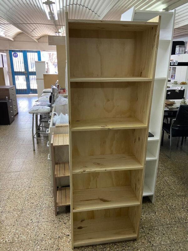 Estanteria Biblioteca Pino Macizo- 5 Estantes- 180 X 60 X 25