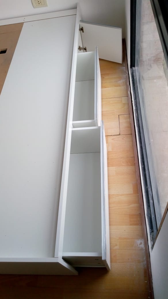 Cama Base Box Para Sommier- 160 X 200- 4 Cajones 2 Puertas P