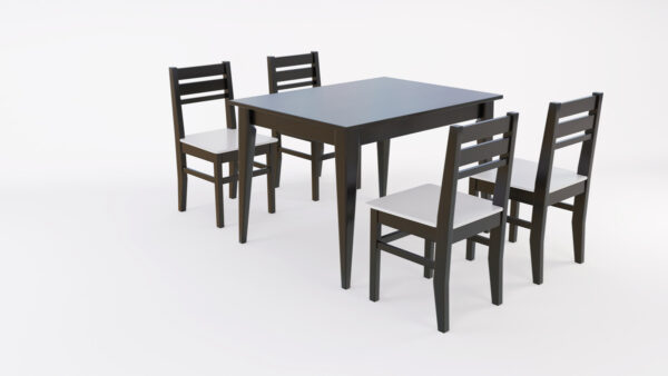 Mesa Comedor Escandinava 1.20 X 90 + 4 Sillas Atlantic- Pino