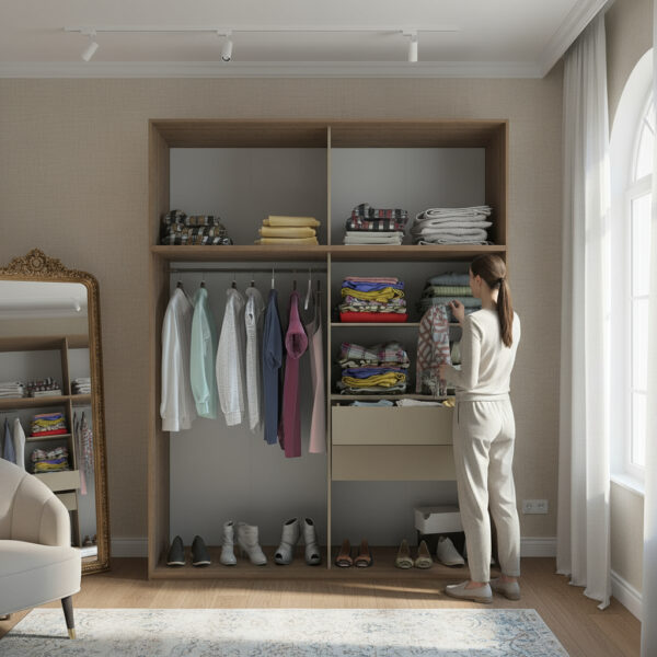 Ropero Duo Con Baulera 4 Ptas Corredizas 180 X 230 Duo 05