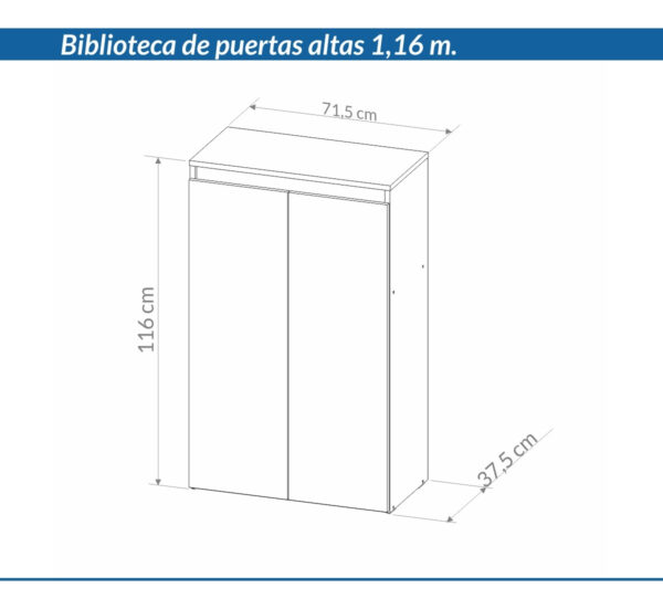 D_968720-MLA86099014091_062025-F.jpg Biblioteca Organizador Oficina 2 Puertas Cod. 7928 117 X 71