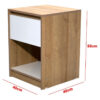 Mesa De Luz. 1 Cajon- 55 X 40 X 40. Melamina. Cod. 828