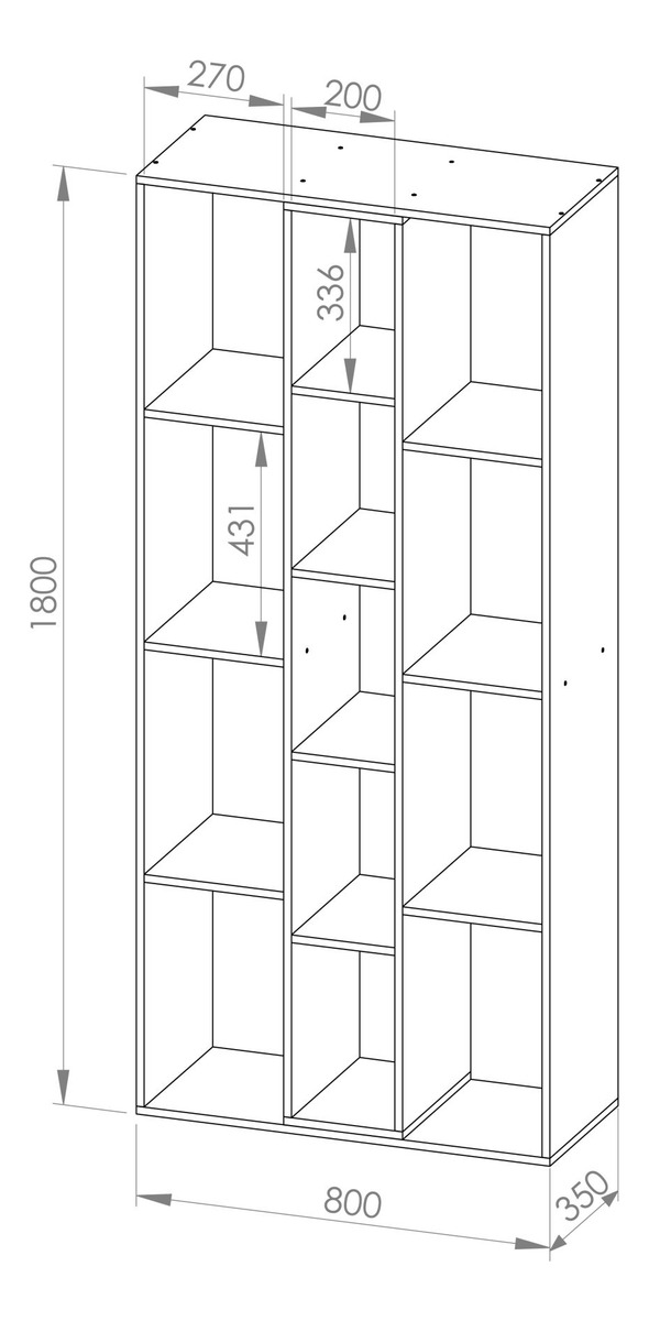 Biblioteca Estanteria Organizador- Estantes Divisores Dof 04