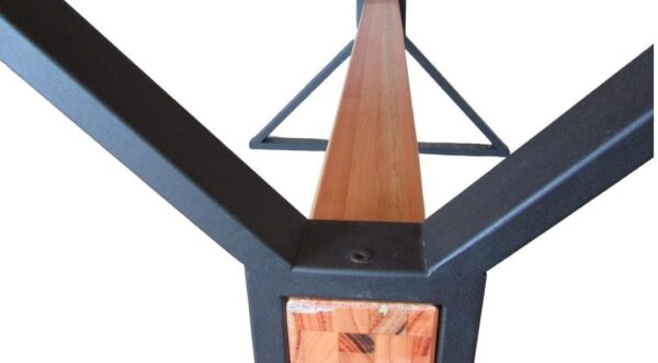 Mesa Cocina Comedor Lustrada Paraiso Base De Caño Cruz 1.60