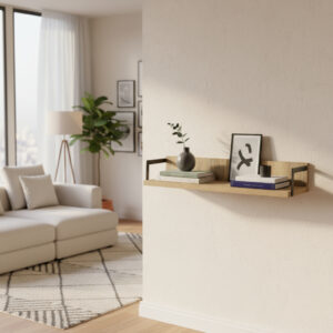 Estante Flotante Con Mensula. Melamina- Caño. 60 X 22 X 10