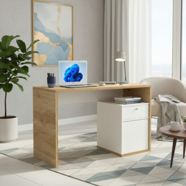 D_977807-MLA93328852383_092025-F.jpg Escritorio 1.20 X 0.50- 1 Puerta, 1 Cajon, Estantes Dof 02