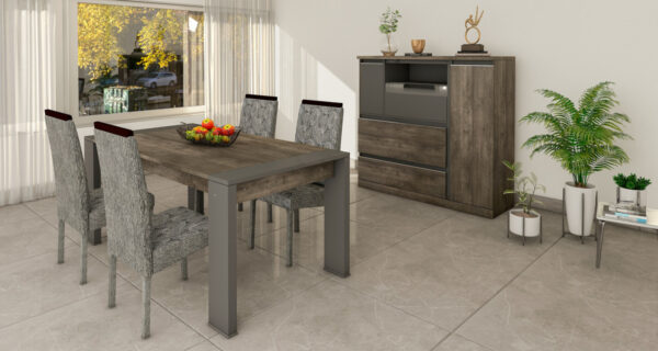 Bahiut Vajillero Dynamic 135 X 135 Con Usb, Cajones Puertas