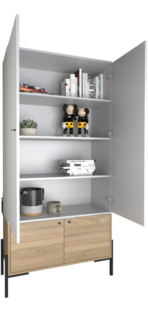 D_979619-MLA72646759451_112023-F.jpg Estanteria Organizador 4 Puertas, 183 X 90 Cod. 4254