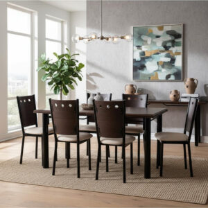 Combo Cocina Comedor Mesa Combinada 150 + 6 Sillas Venecia