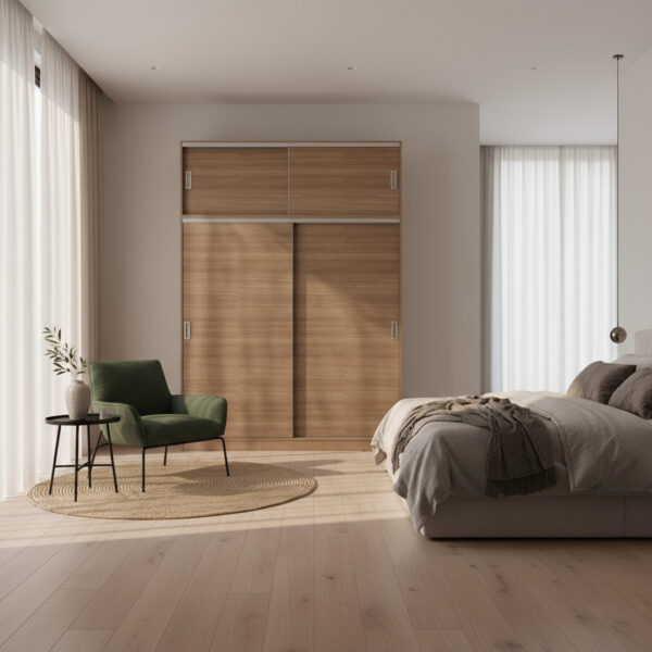 Placard 1,80 Mts. 2 Puertas Corredizas Con Baulera. Dakar