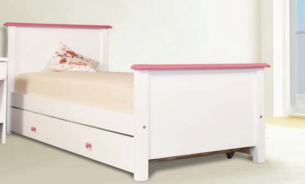 Cama 1 Plaza. Ludmila- Laqueado En Mdf- Sin Carro- Cod. 400
