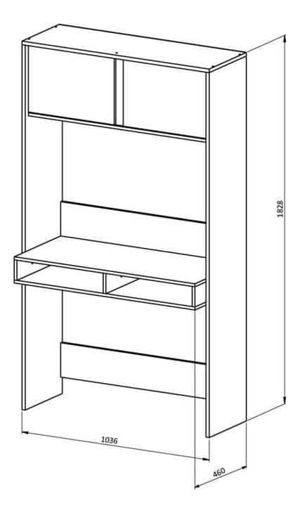 Escritorio Con Alzada 2 Puertas 1.80 X 1.00 X 0.56 - Epn 100