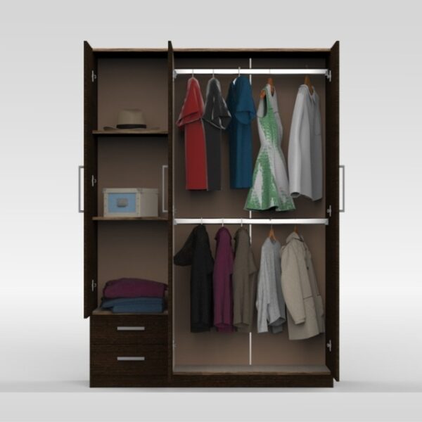 Ropero Placard Organizador 3 Puertas- 2 Cajones- Pac130