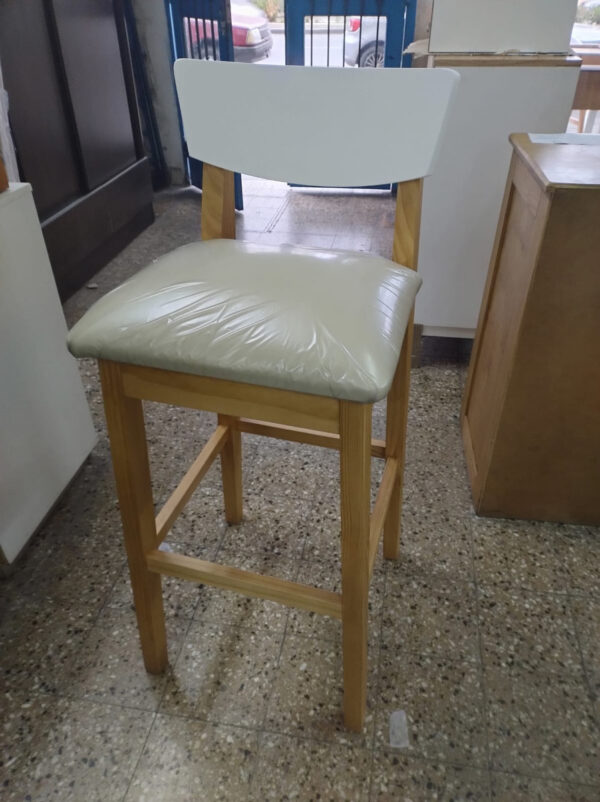 D_986985-MLA72533071132_102023-F.jpg Taburete Banqueta Alta Con Respaldo Madera Cod. 139 Mediterr