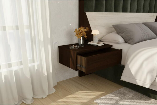 D_989093-MLA92846698946_092025-F.jpg 2 Mesas De Luz Flotante- Notte- 1 Cajon- 52 X 35 X 20