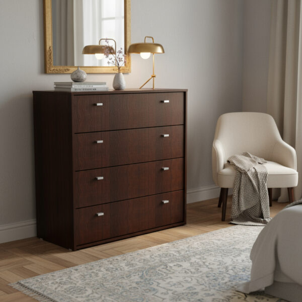 Comoda Cajonera Chifonier 4 Cajones 90 X 92 X 47. Nature