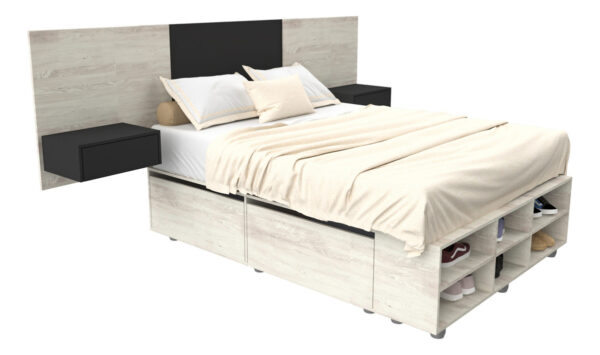 Respaldo P- Sommier Extensible 140 A 160 C- 2 Cajones Dld 10